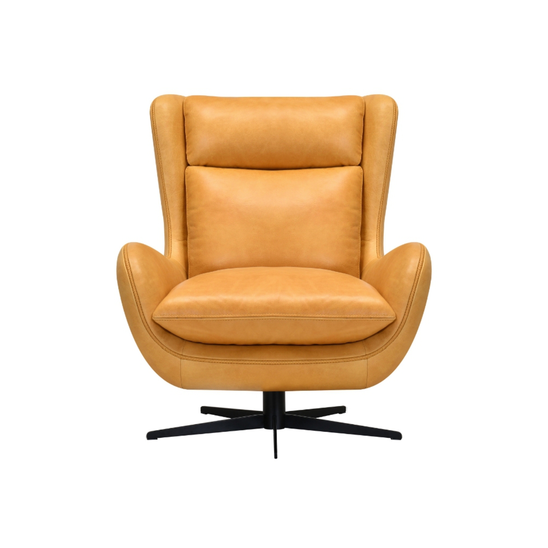 Trani Leather Swivel Chair - Camel image 1